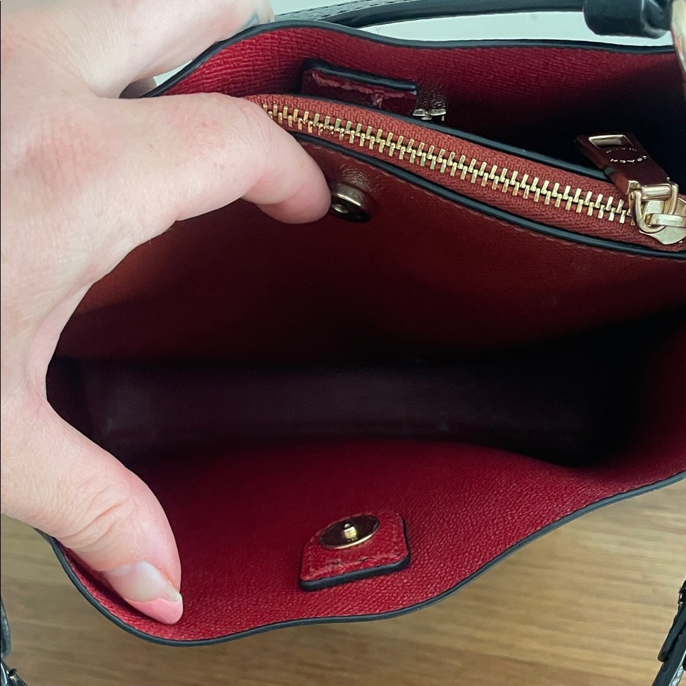 Coach Black Crossbody Bucket Bag with Gold Accents - Picture 5 of 7